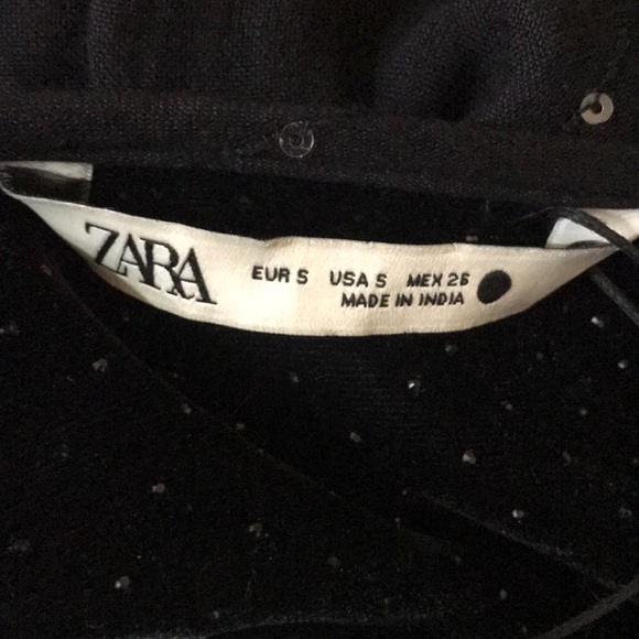 [Zara] sequined velvet peasant blouse - Picture 11 of 13